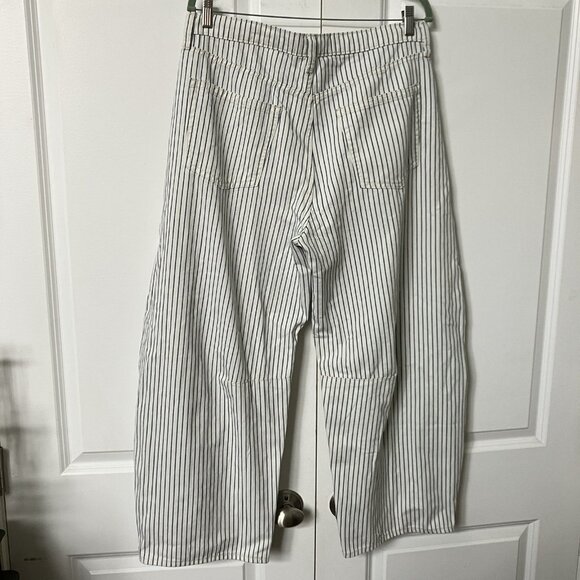 NWT Gap Horseshoe High Rise Jeans Womens 12 Indigo Stripe Barrell Leg - Picture 6 of 14